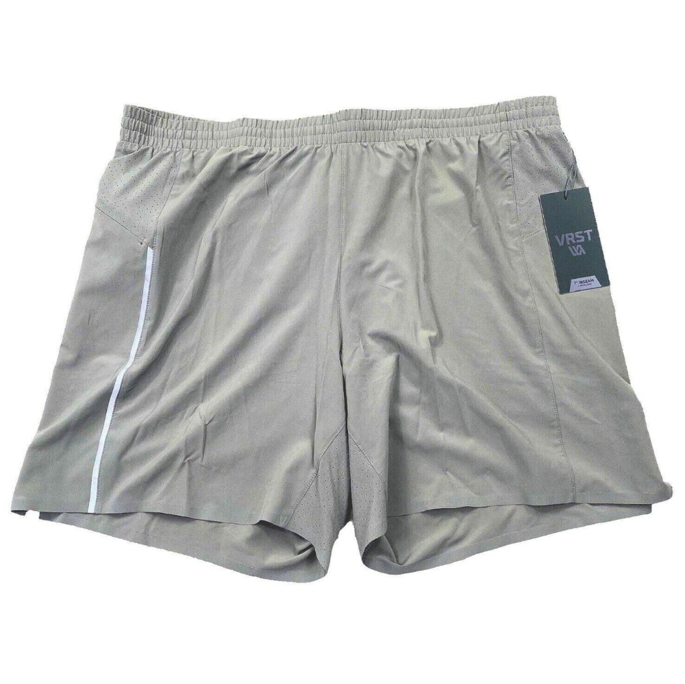 VRST Mens Accelerate Run Shorts In Silver Shadow Size XXL